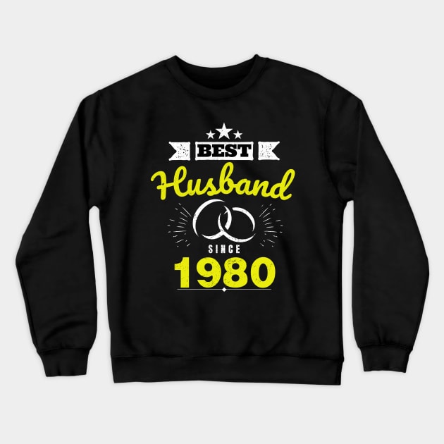 Mens Best Husband Since 1980 Married for 38 Years T Shirt Crewneck Sweatshirt by mangobanana